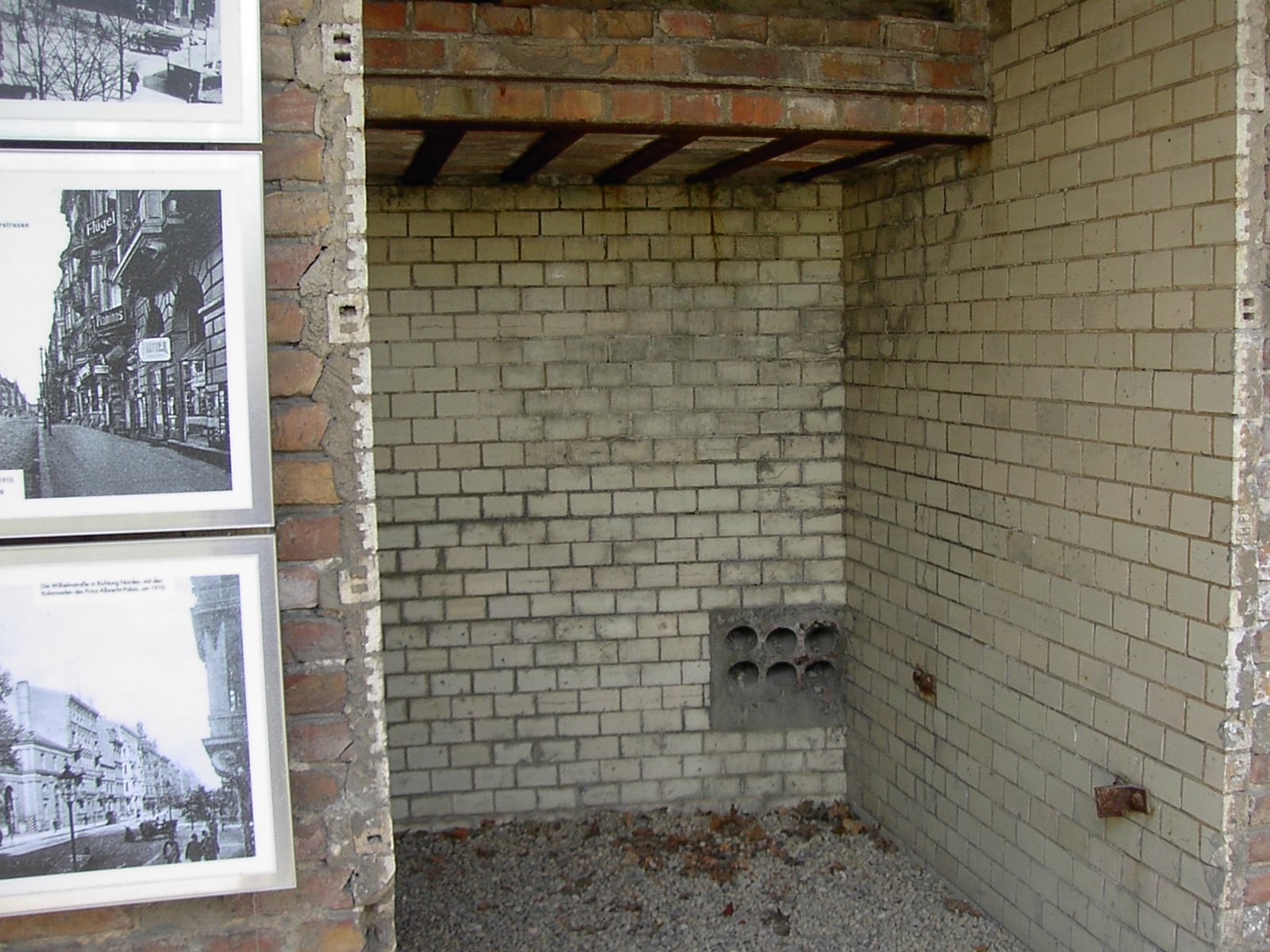 Excavated cells from the basement of the Gestapo headquarters